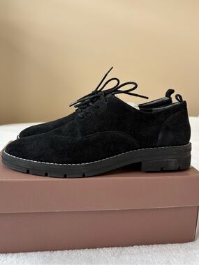 Black Suede Lace-Up Shoes